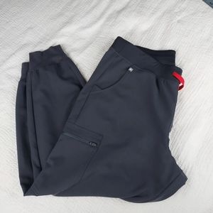 FIGS dark grey joggers- Large petite.